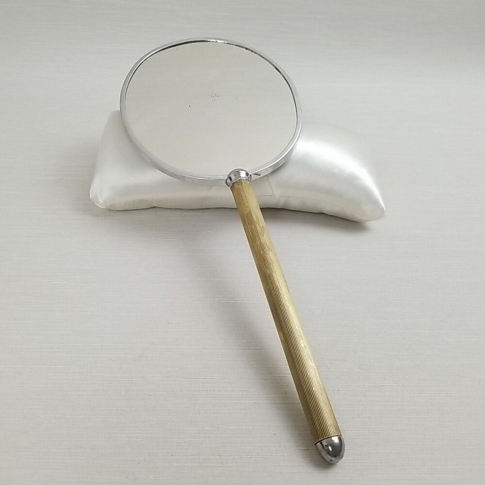 Vintage Barber/ Vanity Mirror Art Deco Round Hand Mirror